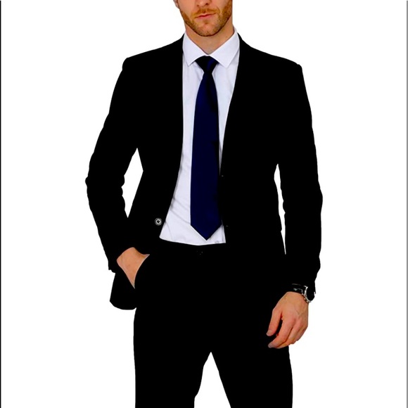 Ween Charm Other - Suit Two Button Closure, Slim, Flat Front, Zipper, Button, Adjustable Waist Band